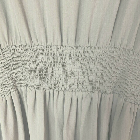 ⭐️JOA Sky Blue Smocked Waist Corset Fit & Flare Bell Sleeve Any Occasion Dress - Picture 5 of 12